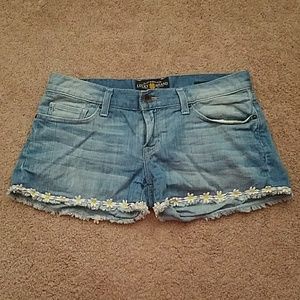 🌻 Lucky Brand Jean Shorts Sunflower Trim 🌻